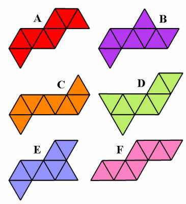 Which of the figures can not be folded into an Octahedron? 