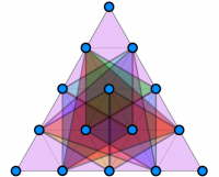 How many equilateral triangles of any size or orientation are contained within this figure? Can you work out the answer?